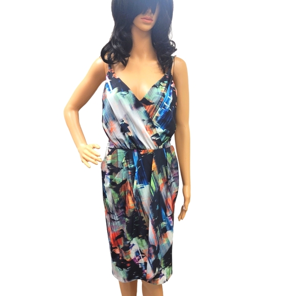 Abstract print sleeveless dress - Picture 1 of 9